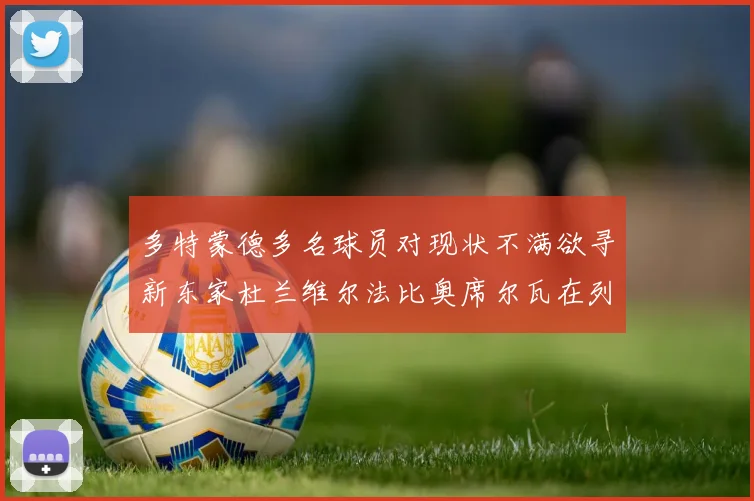 多特蒙德多名球员对现状不满欲寻新东家杜兰维尔法比奥席尔瓦在列